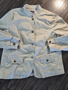 ADDITIONS by CHICO'S Khaki Lightweight Cotton Jacket SIZE 3/12-14 U.S.